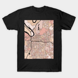 Montgomery Map Pattern in Soft Pink Pastels T-Shirt